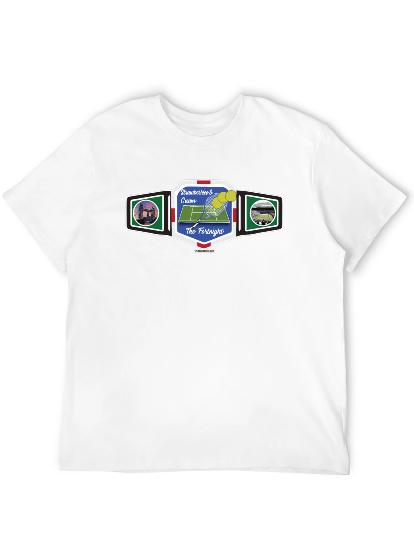 Strawberries & Cream Tennis T-Shirt - The Fortnight