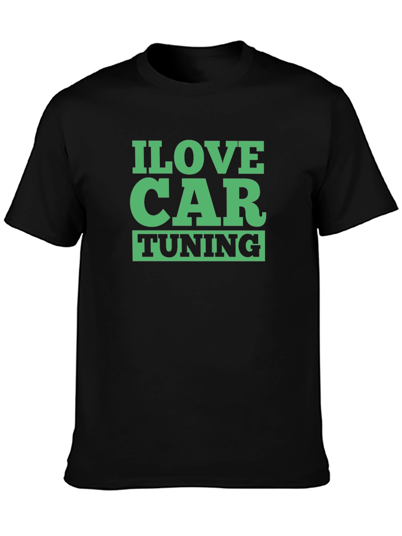 I Love Car Tuning Black T-Shirt