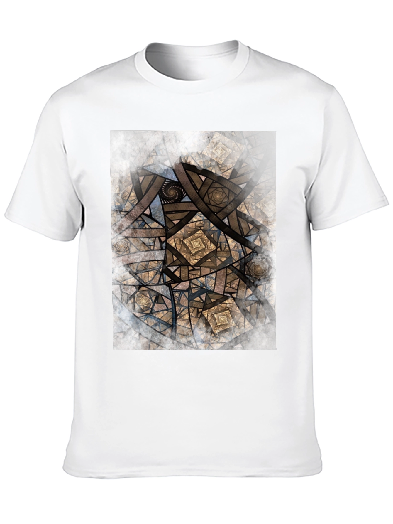 Geometric Fractal Graphic T-Shirt