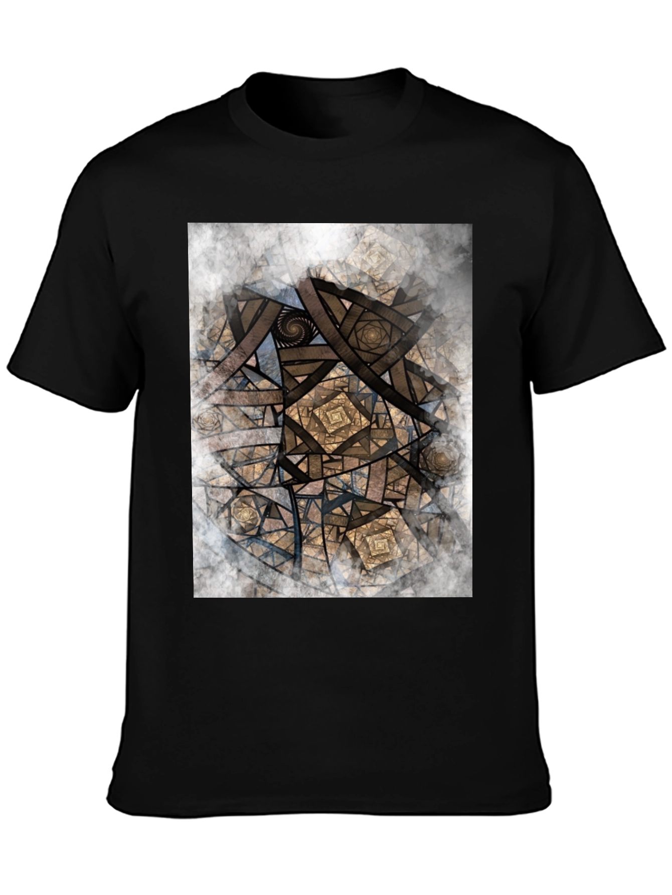 Geometric Fractal Graphic T-Shirt