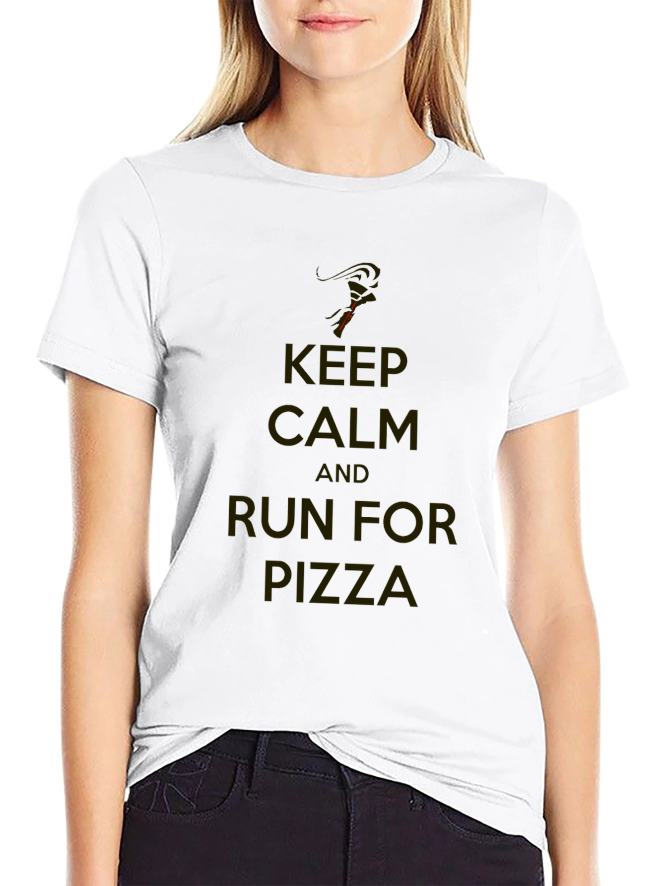 Keep Calm and Run for Pizza T-Shirt