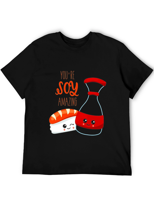 Soy Amazing Sushi Graphic Tee - Unisex Black T-Shirt