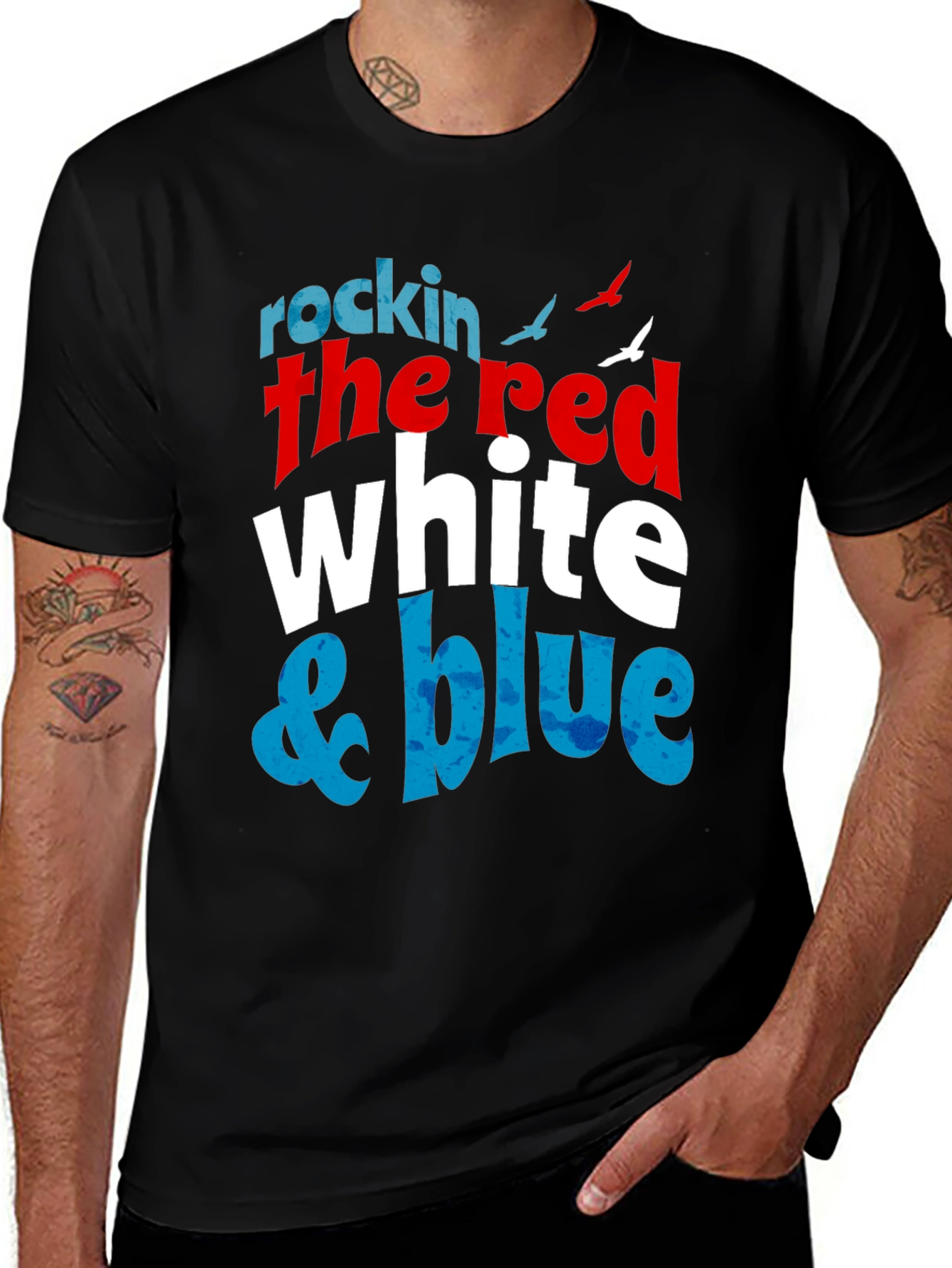 Rockin the Red White & Blue Graphic T-Shirt