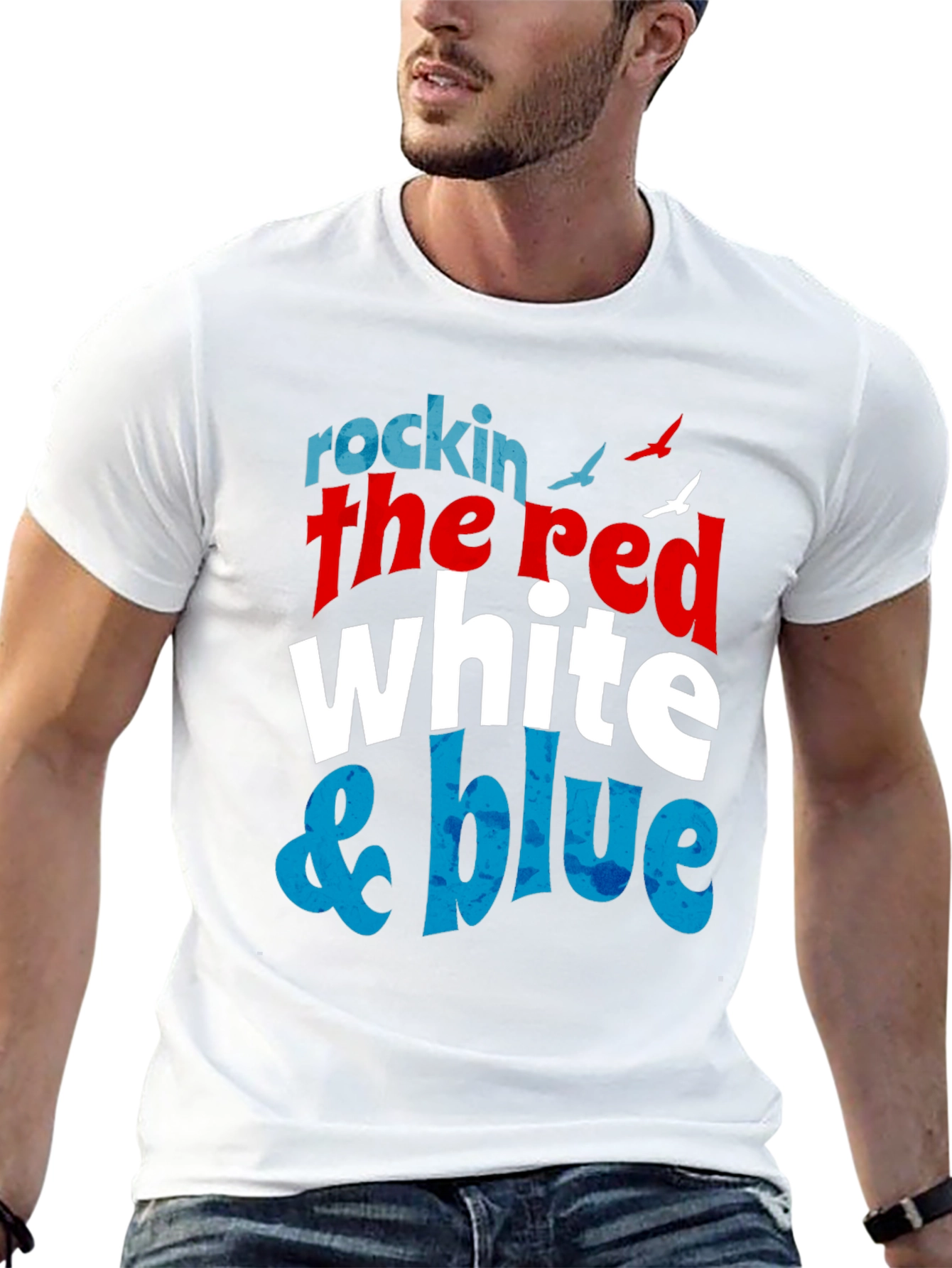 Rockin the Red White & Blue Graphic T-Shirt