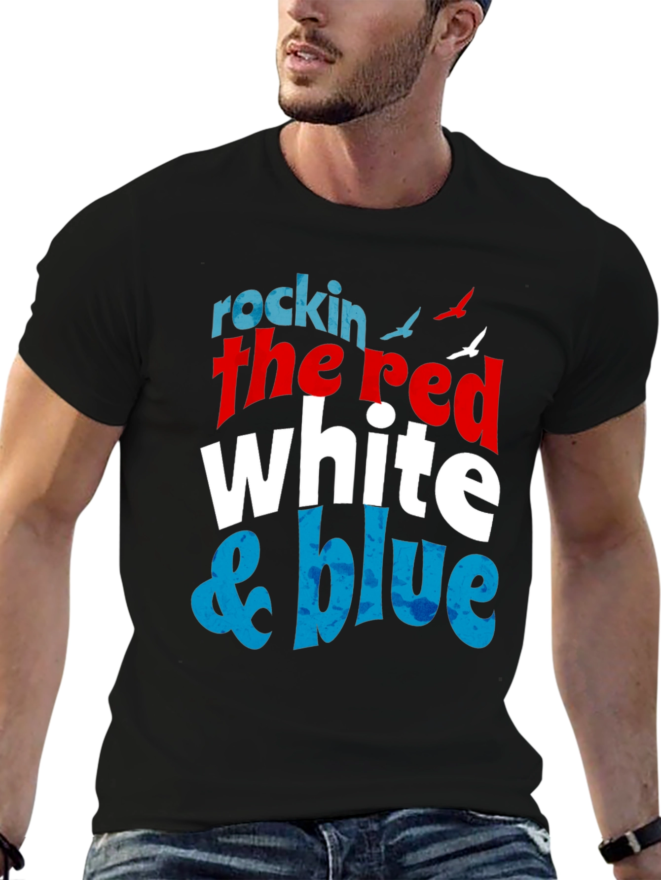 Rockin the Red White & Blue Graphic T-Shirt