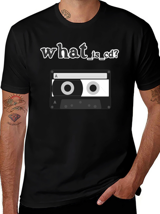 Retro What is CD Cassette Tape Graphic T-Shirt