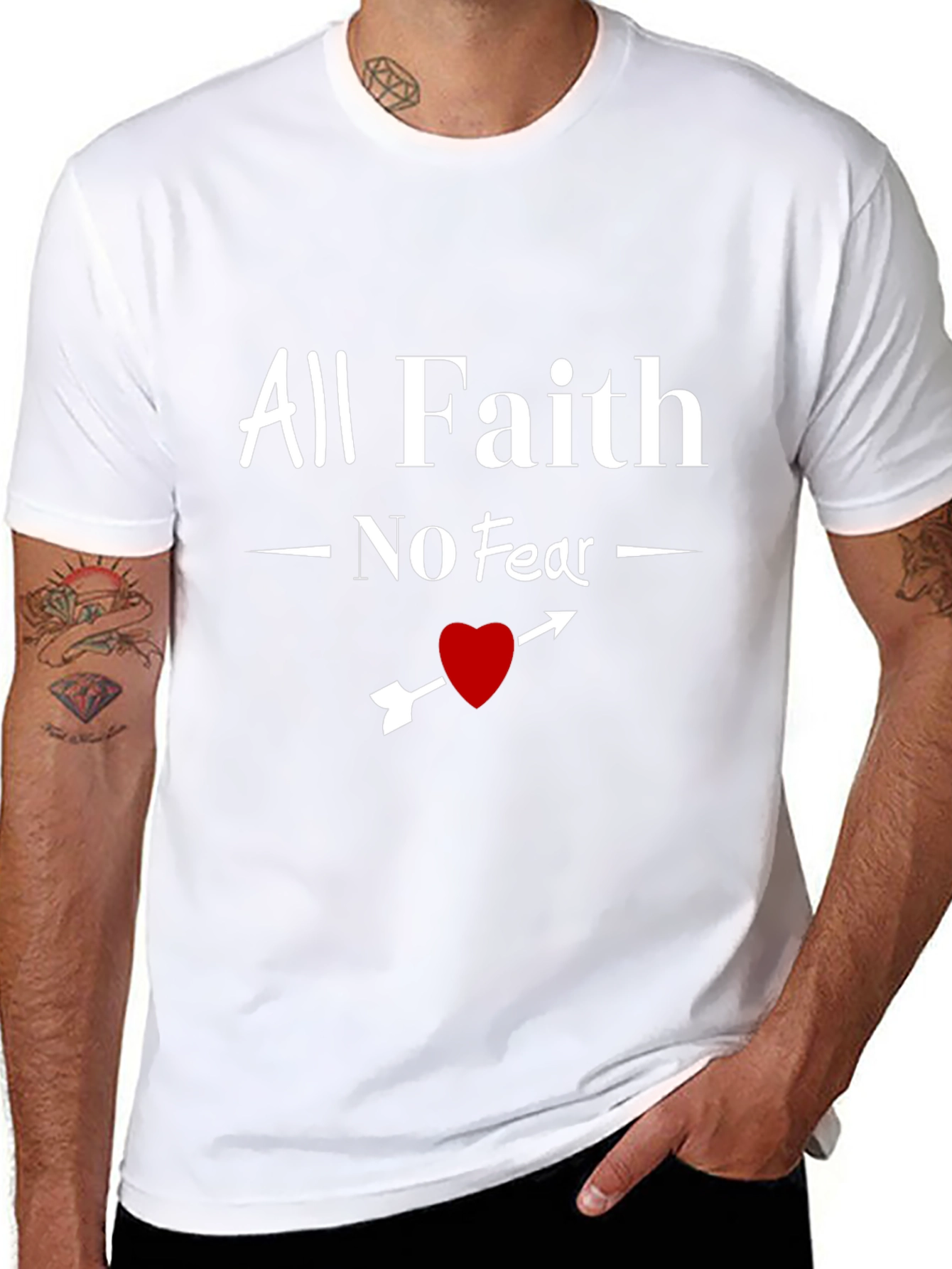 Faith Over Fear Graphic Tee - Stylish Christian Apparel
