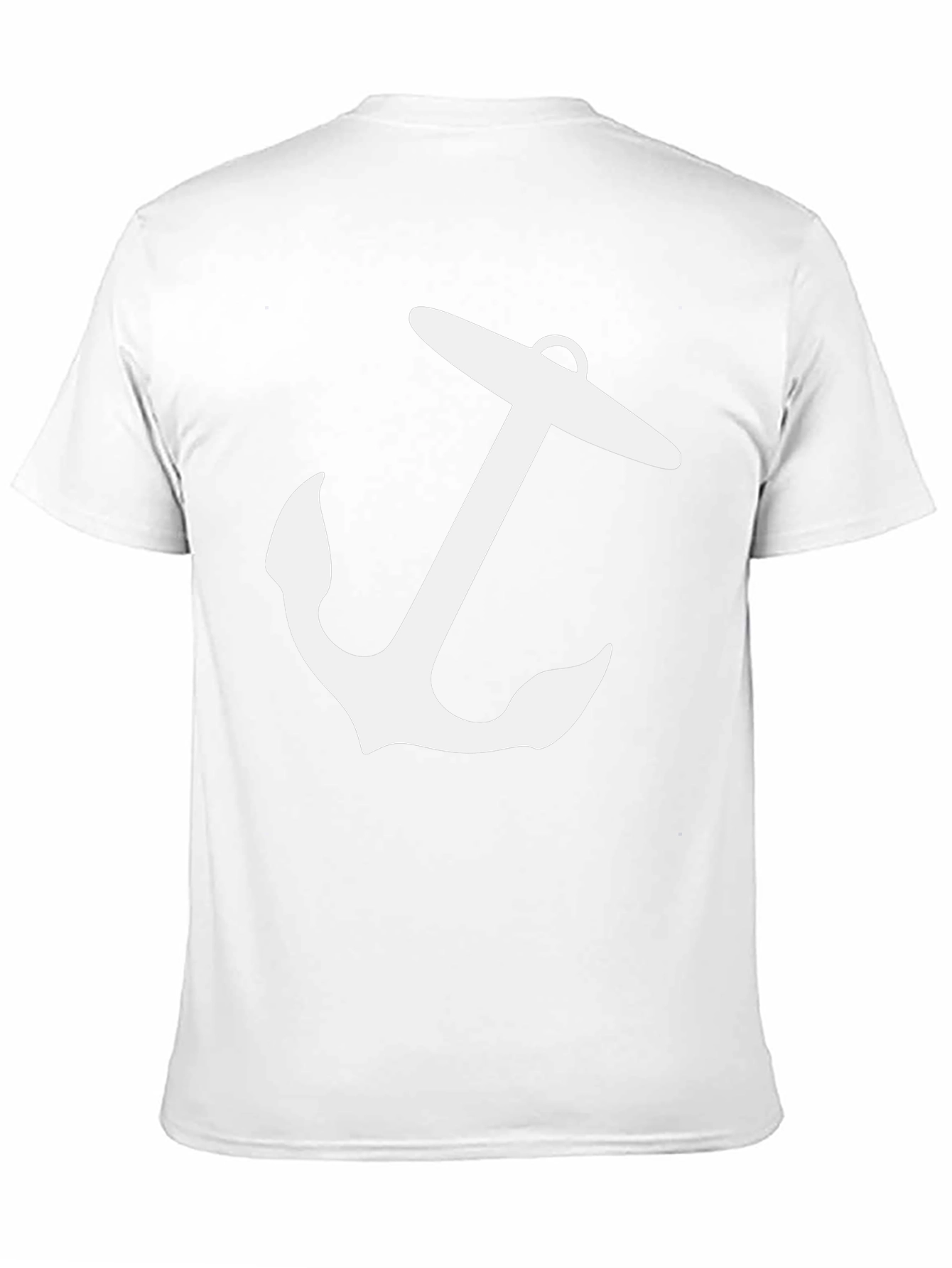 Nautical Anchor Graphic Tee - Black Cotton T-Shirt