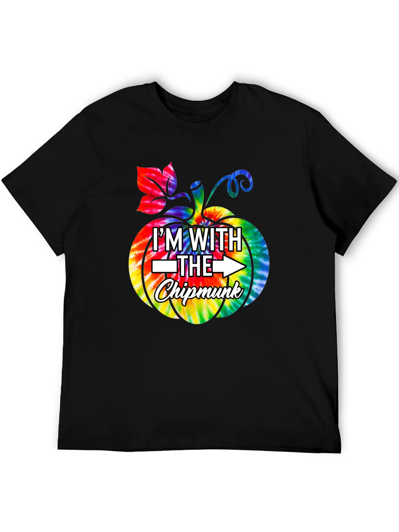 Im With the Chipmunk Tie-Dye Pumpkin T-Shirt