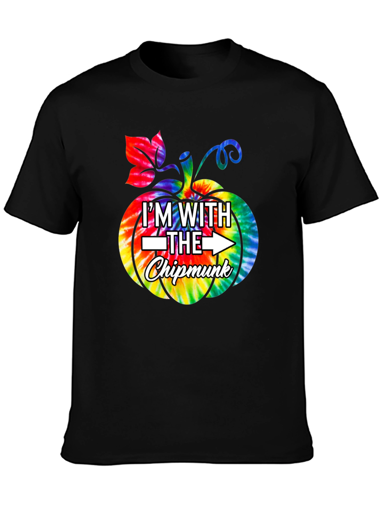 Im With the Chipmunk Tie-Dye Pumpkin T-Shirt
