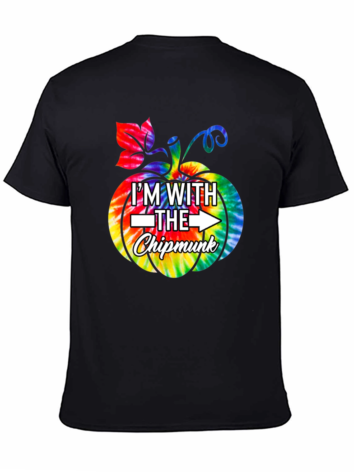 Im With the Chipmunk Tie-Dye Pumpkin T-Shirt