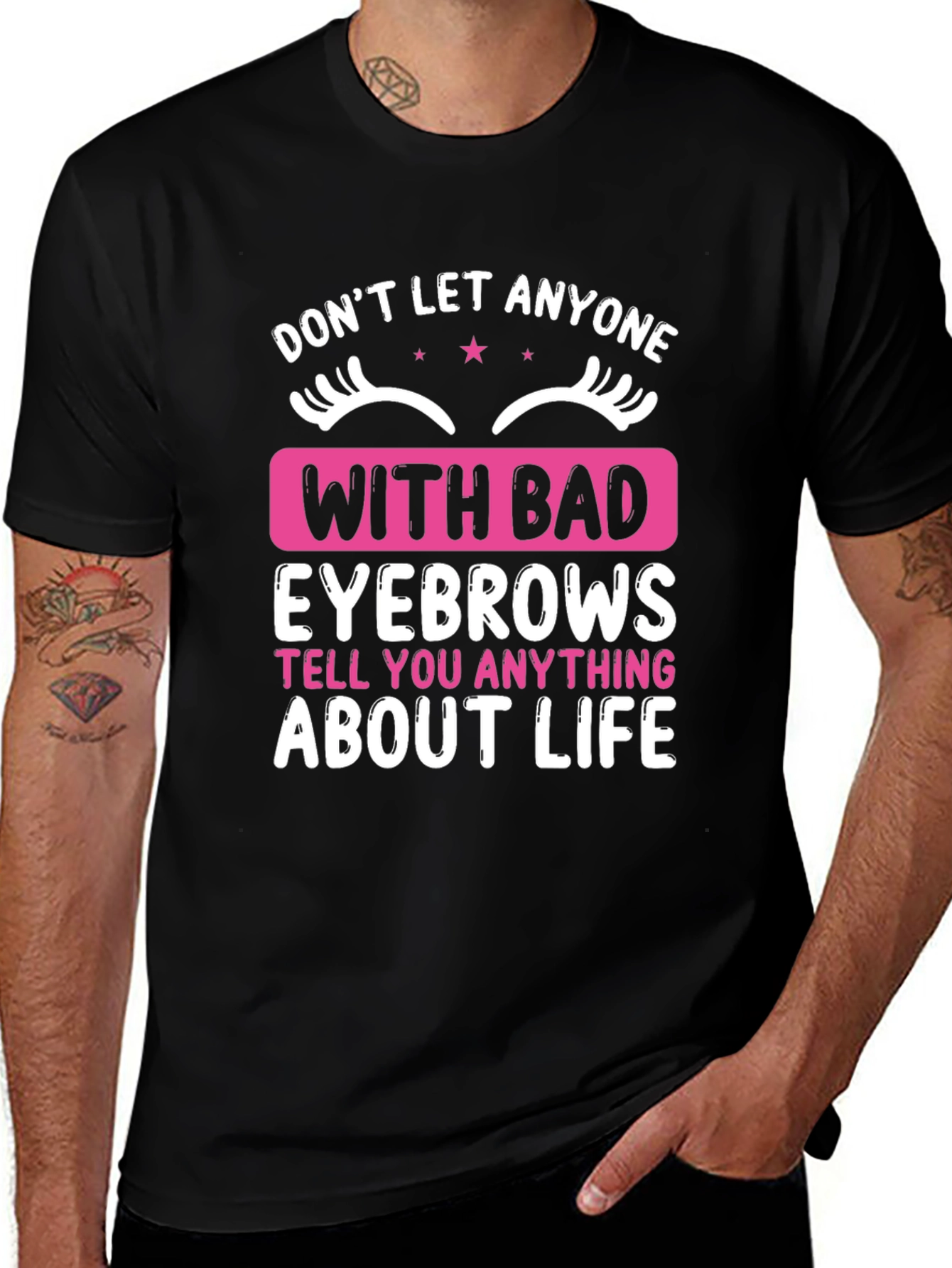 Funny Eyebrow Graphic T-Shirt - Statement Tee