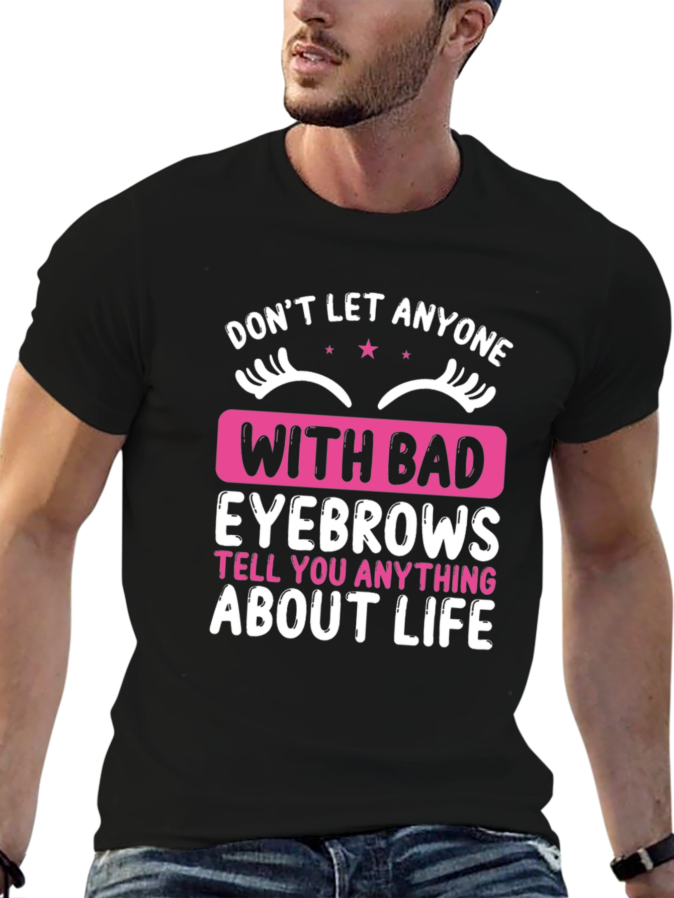 Funny Eyebrow Graphic T-Shirt - Statement Tee