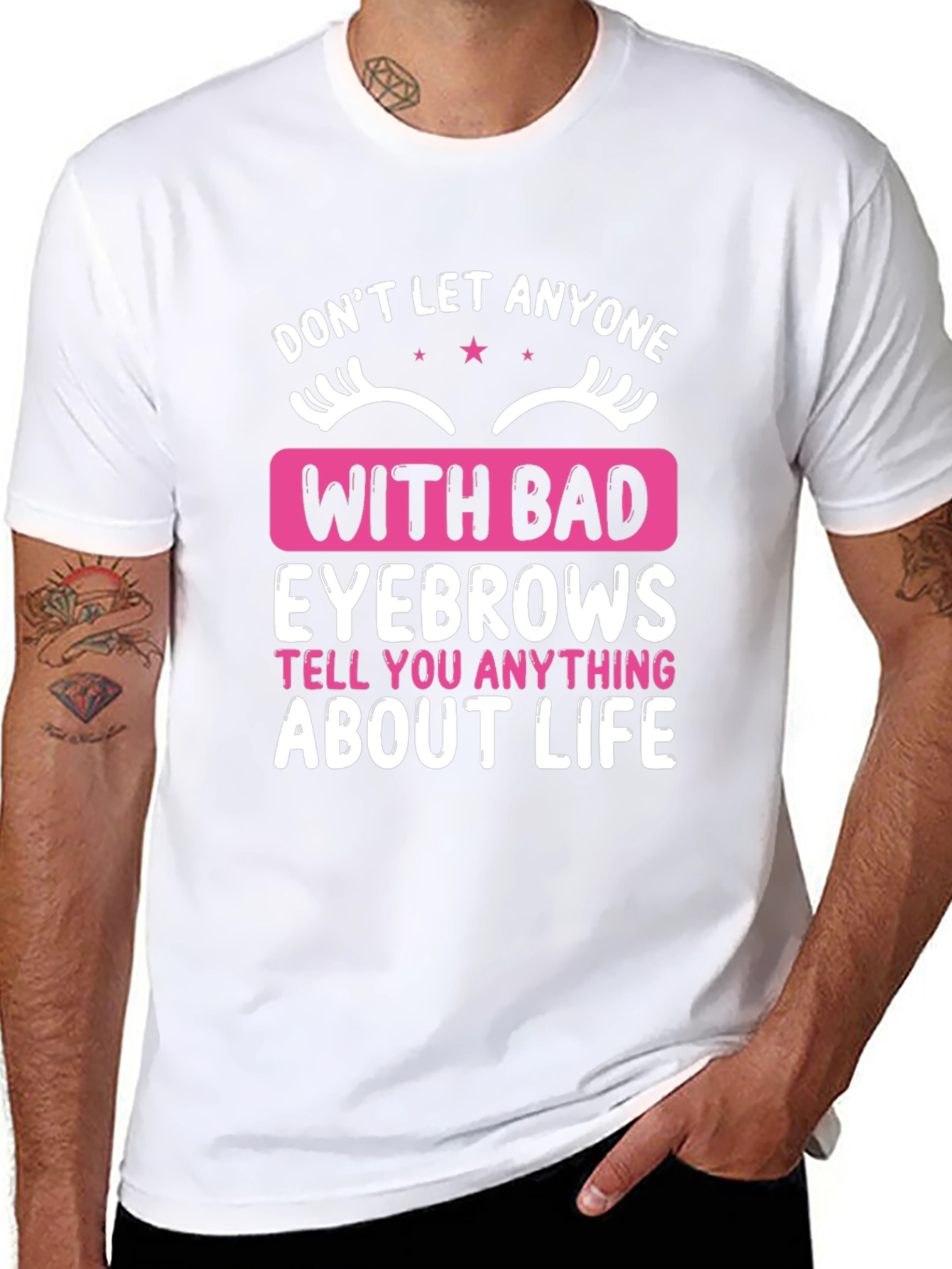 Funny Eyebrow Graphic T-Shirt - Statement Tee