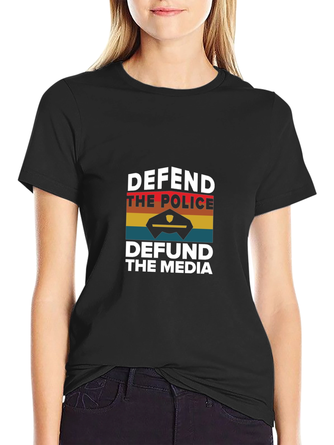 Defend the Police Defund the Media T-Shirt