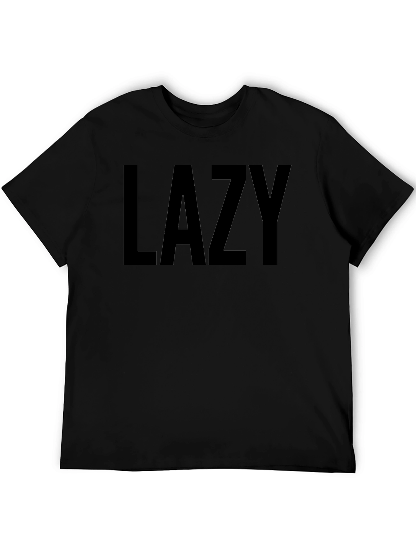 Lazy Graphic Tee - Black Comfort Fit T-Shirt