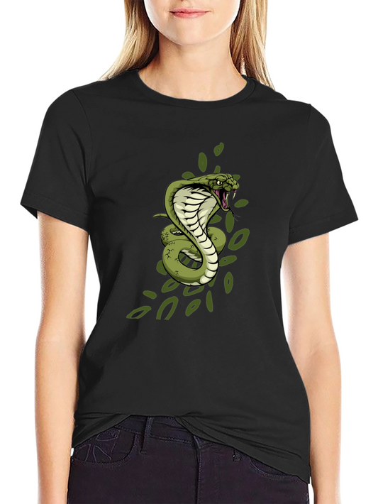 Cobra Graphic Print Black T-Shirt