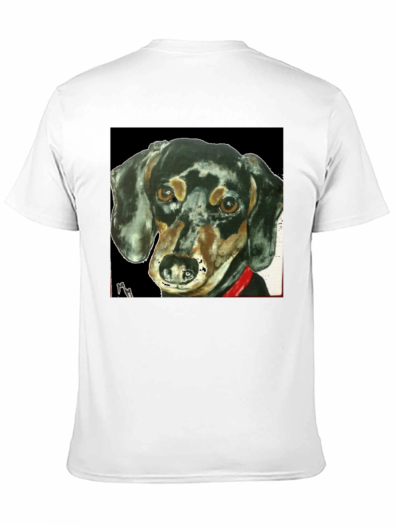 Dachshund Dog Portrait Tee - Black Graphic T-Shirt