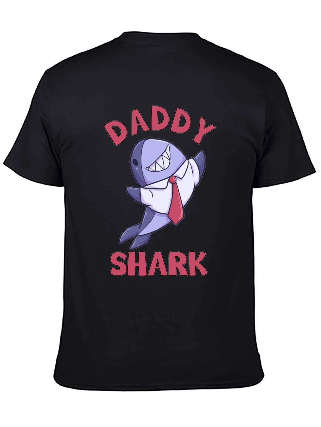 Daddy Shark Graphic T-Shirt - Black
