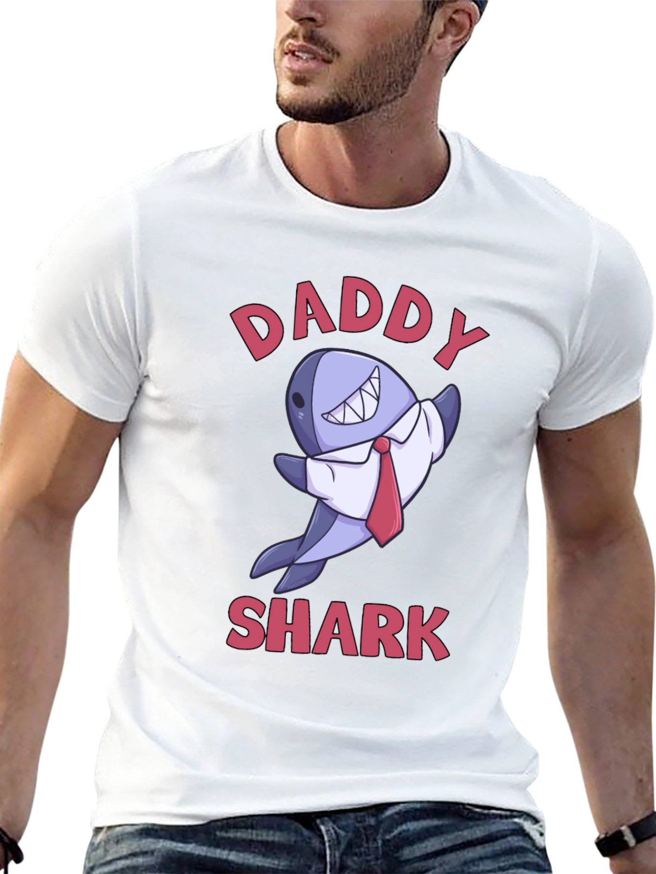 Daddy Shark Graphic T-Shirt - Black