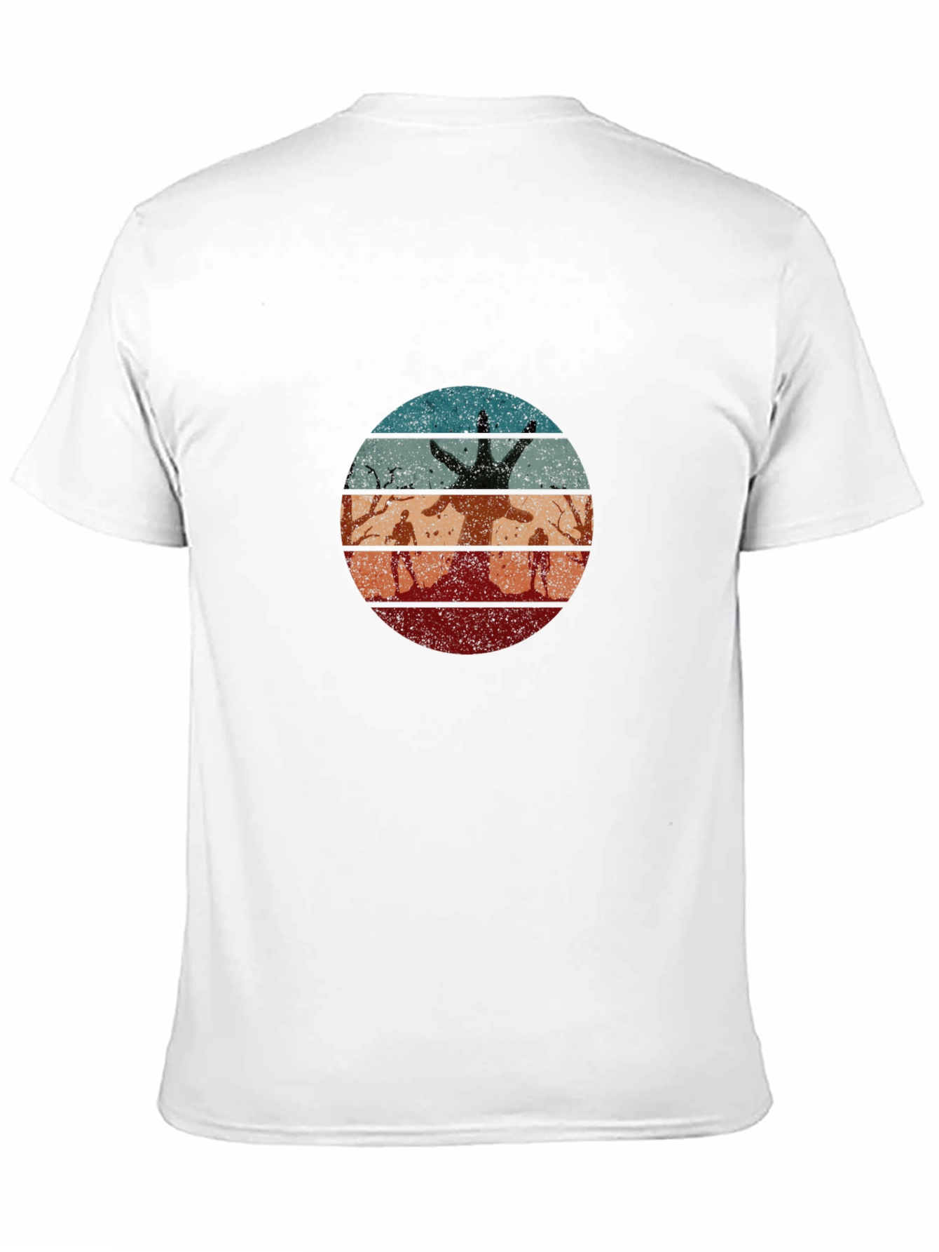 Retro Zombie Tree Graphic T-Shirt