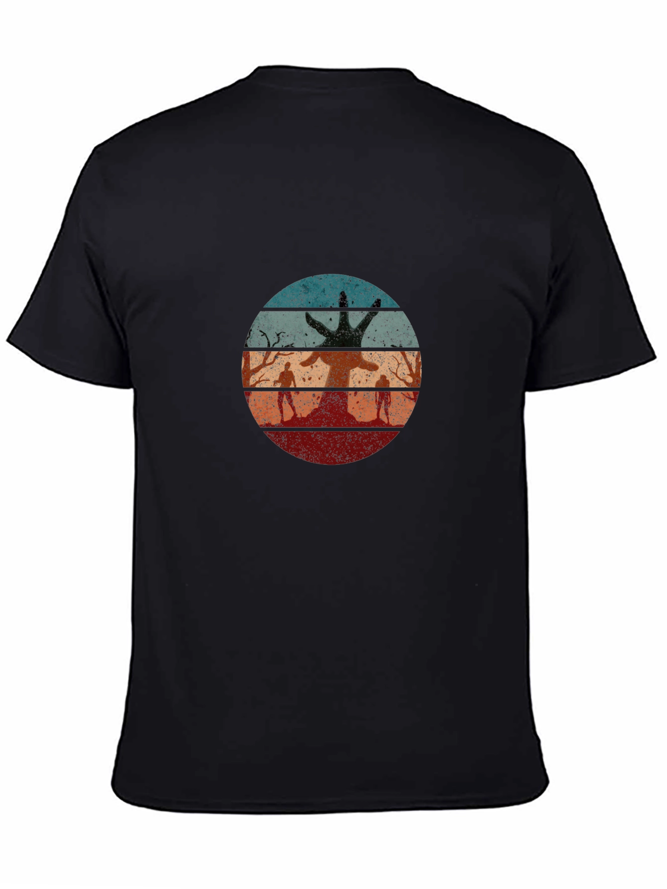 Retro Zombie Tree Graphic T-Shirt