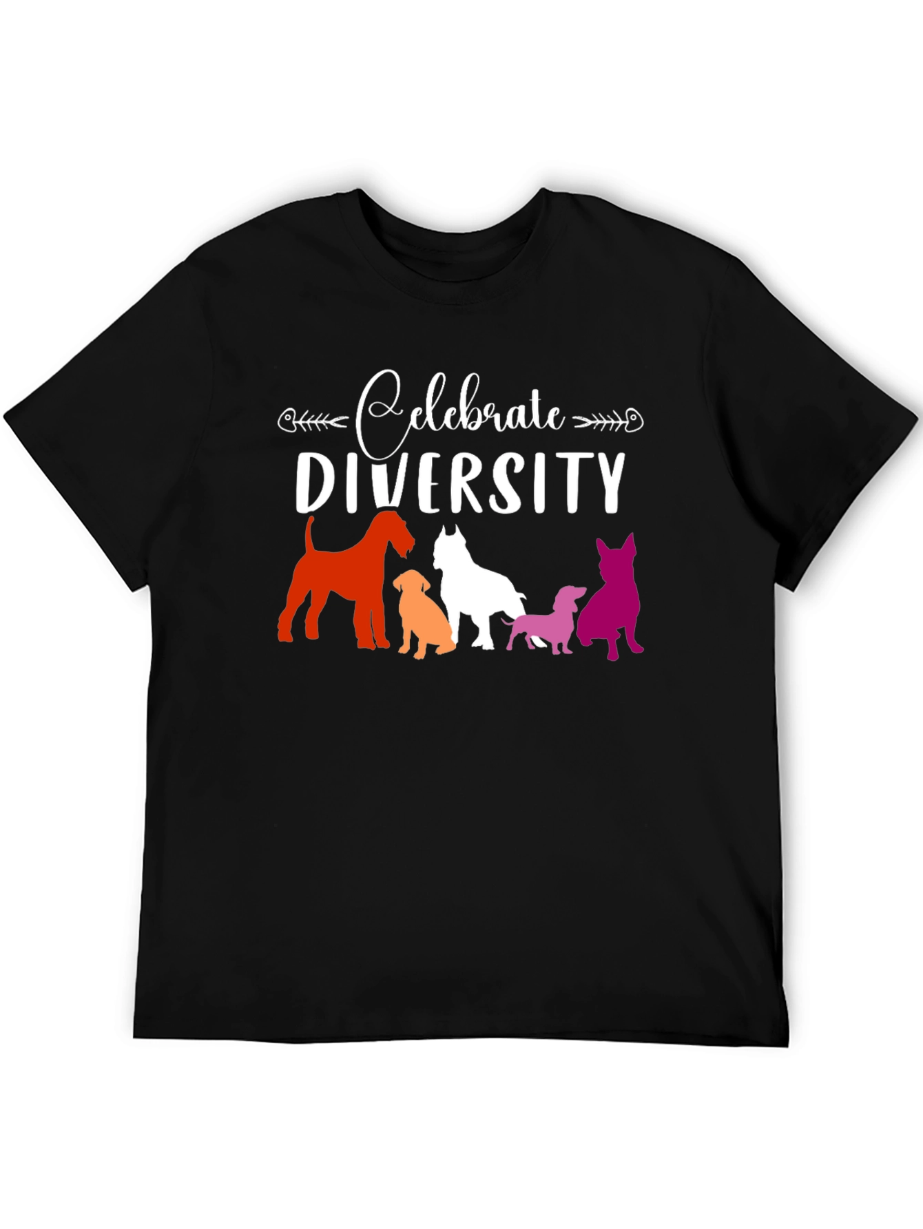 Celebrate Diversity Dog Breed Graphic Tee