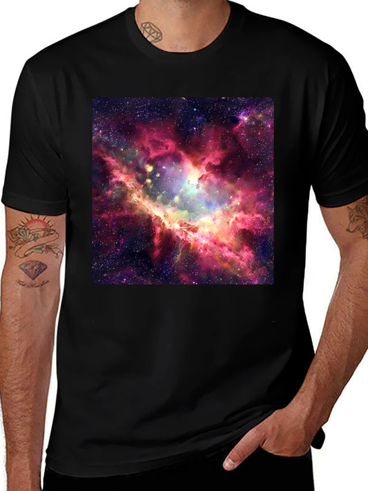 Nebula Print Black T-Shirt