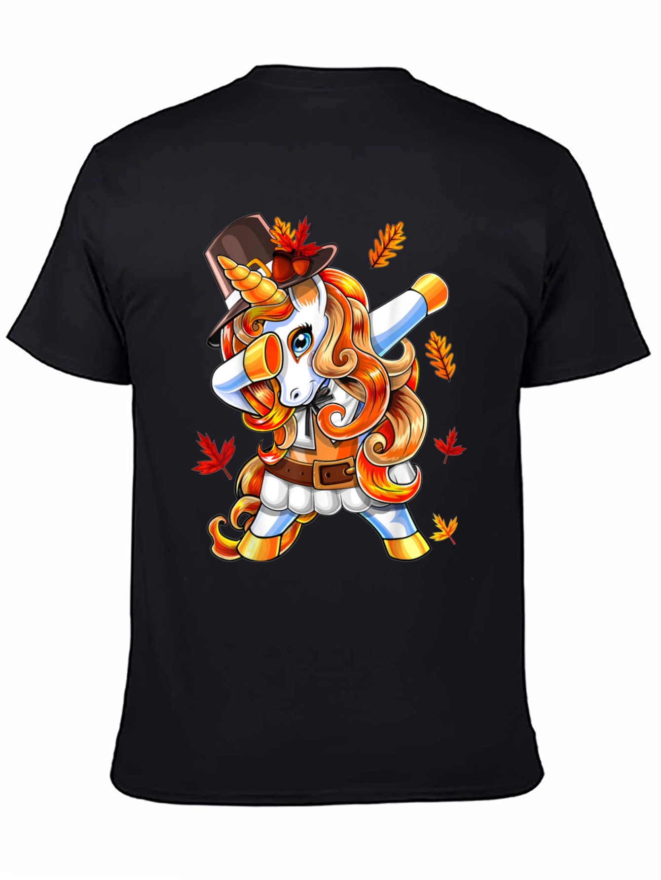 Thanksgiving Unicorn Dabbing Mens T-Shirt
