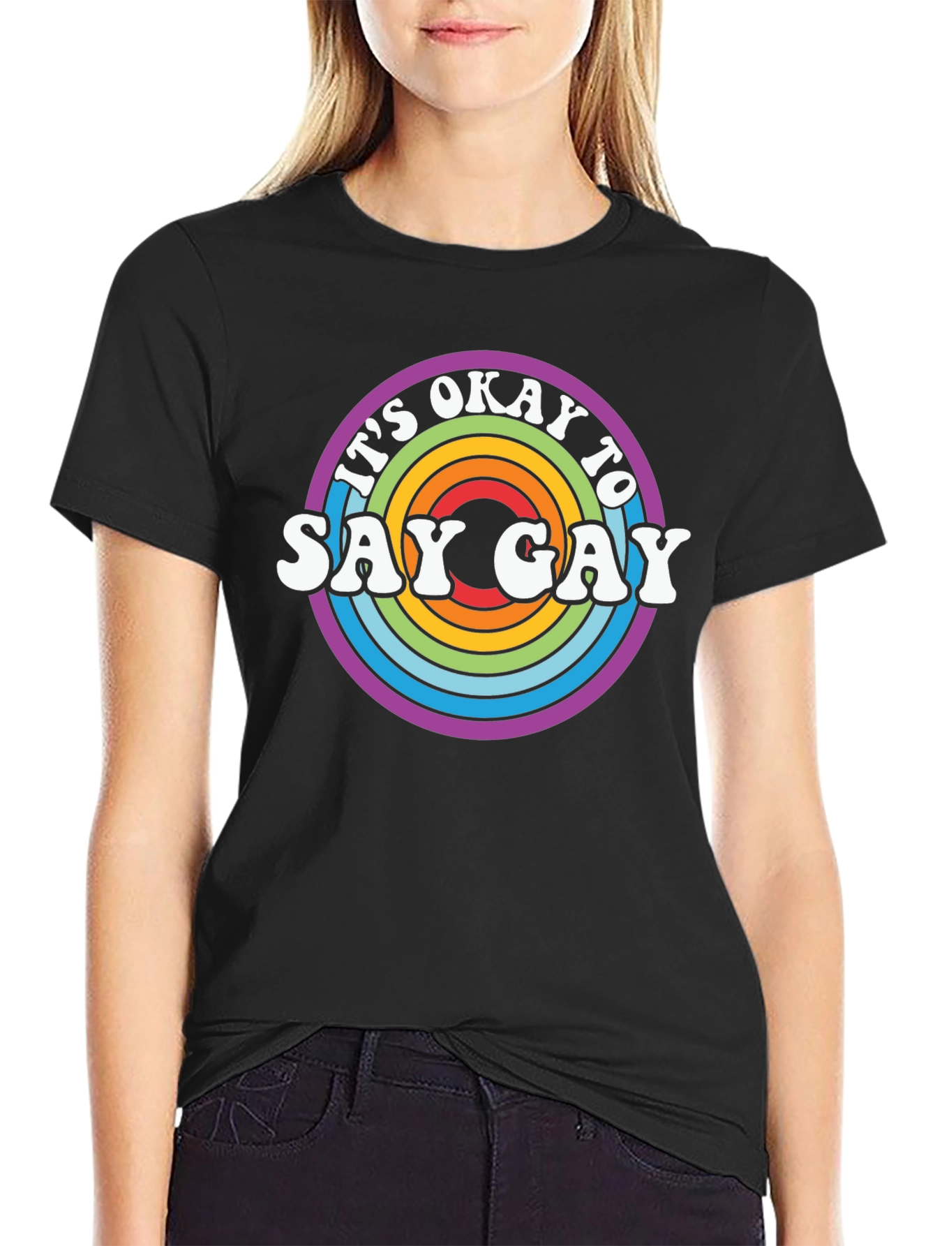 Its Okay to Say Gay Rainbow T-Shirt