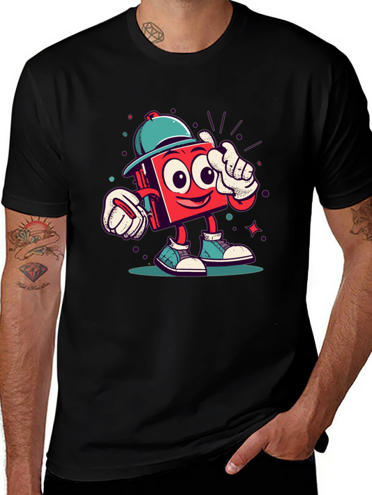Cartoon Character Graphic Tee - Funky Style