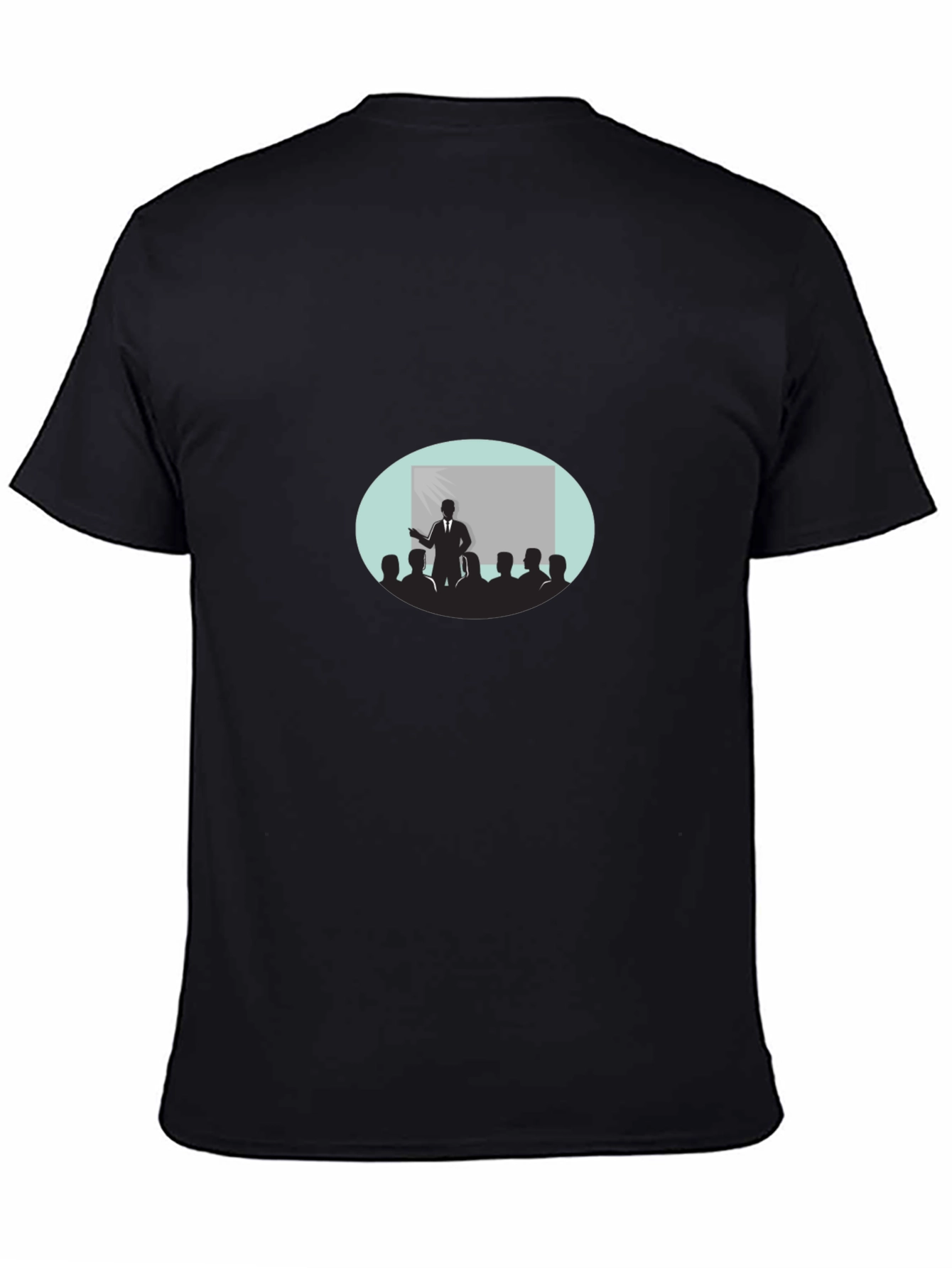 Black T-Shirt with Presentation Graphic