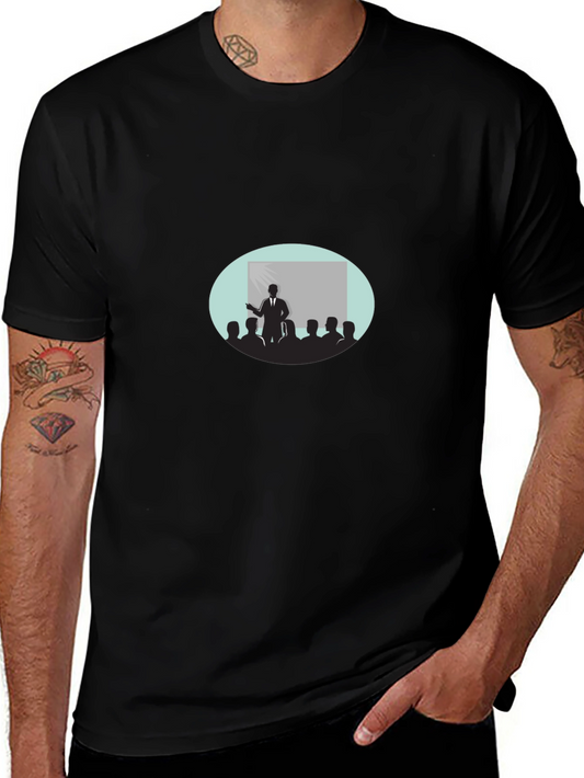 Black T-Shirt with Presentation Graphic
