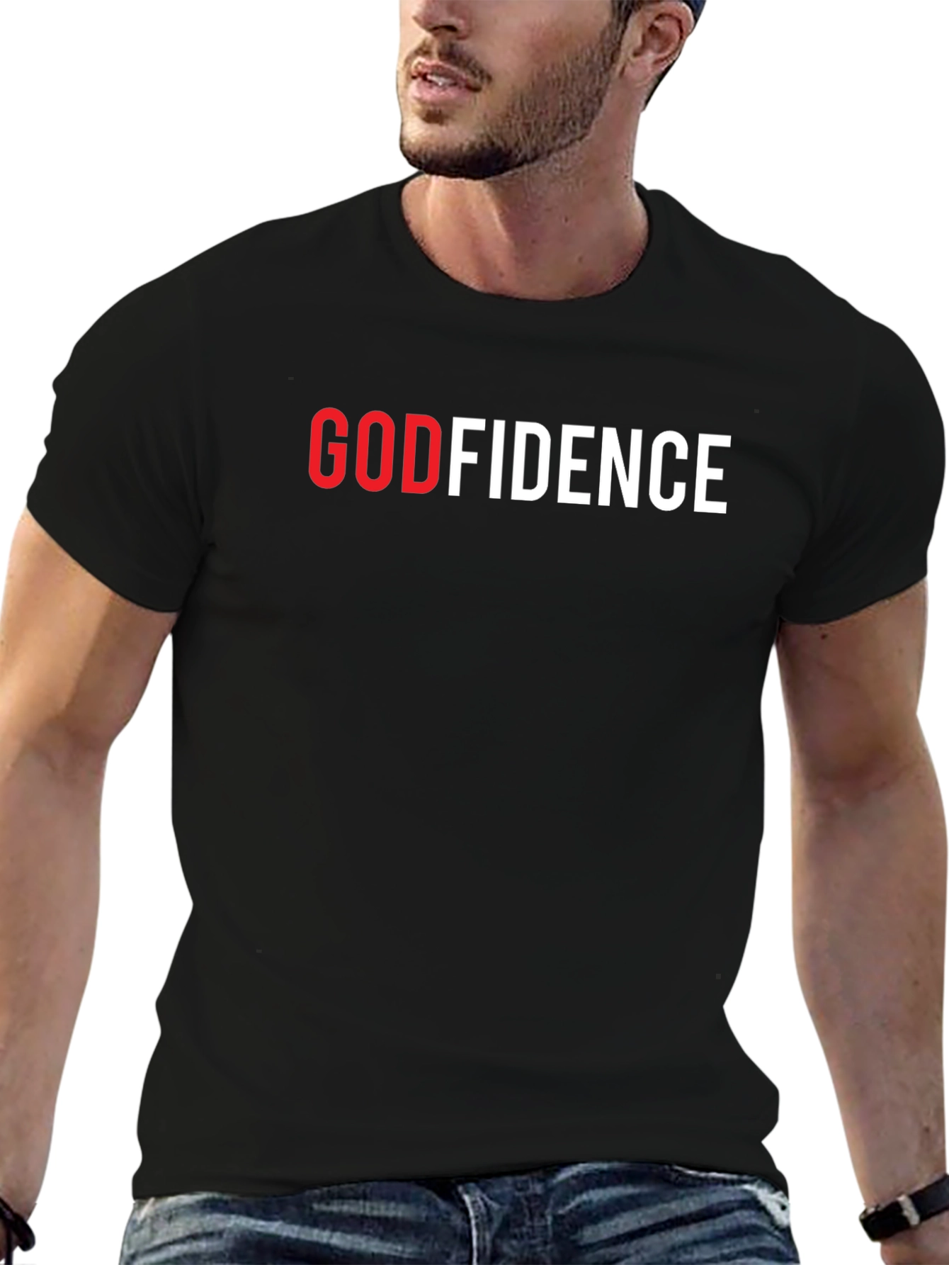 GODFIDENCE Black T-Shirt