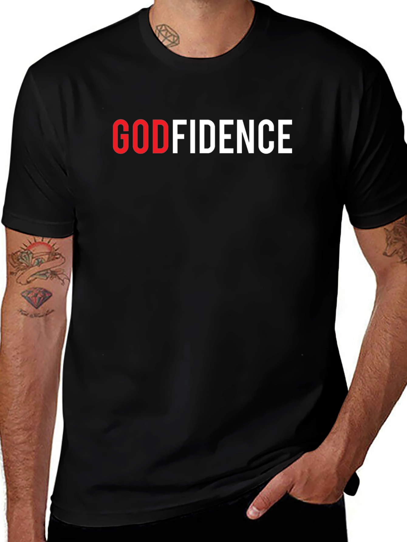 GODFIDENCE Black T-Shirt