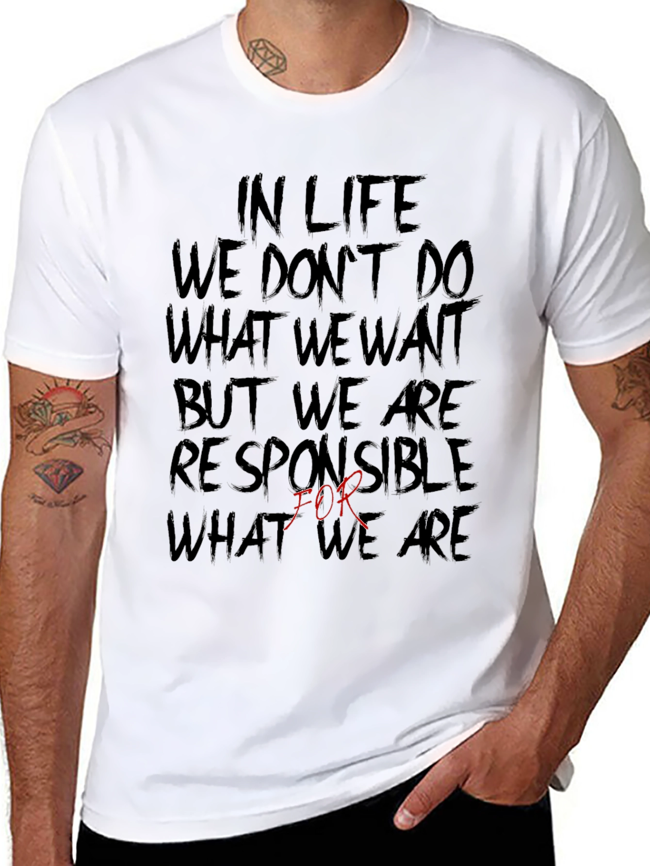 Mens In Life Graphic Tee - Motivational Quote T-Shirt