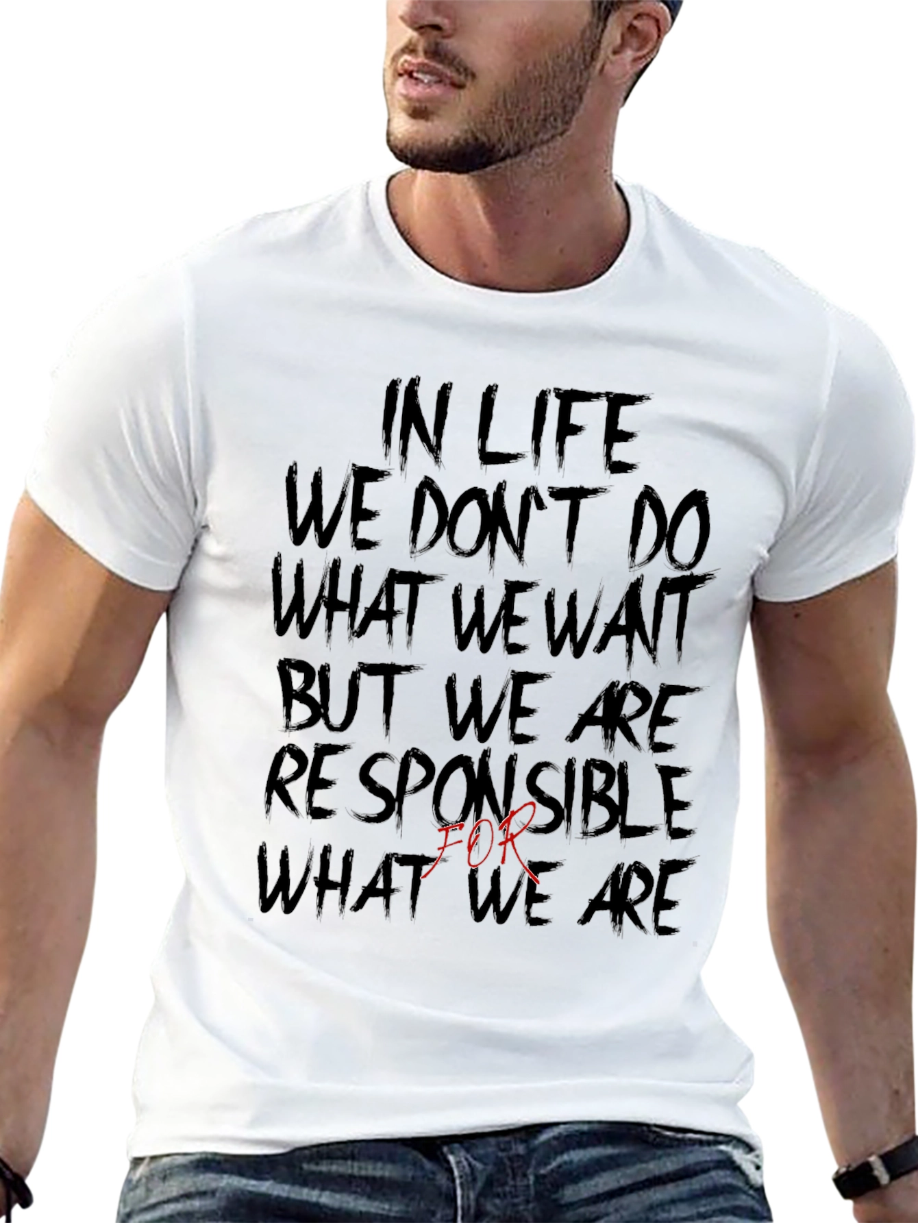 Mens In Life Graphic Tee - Motivational Quote T-Shirt