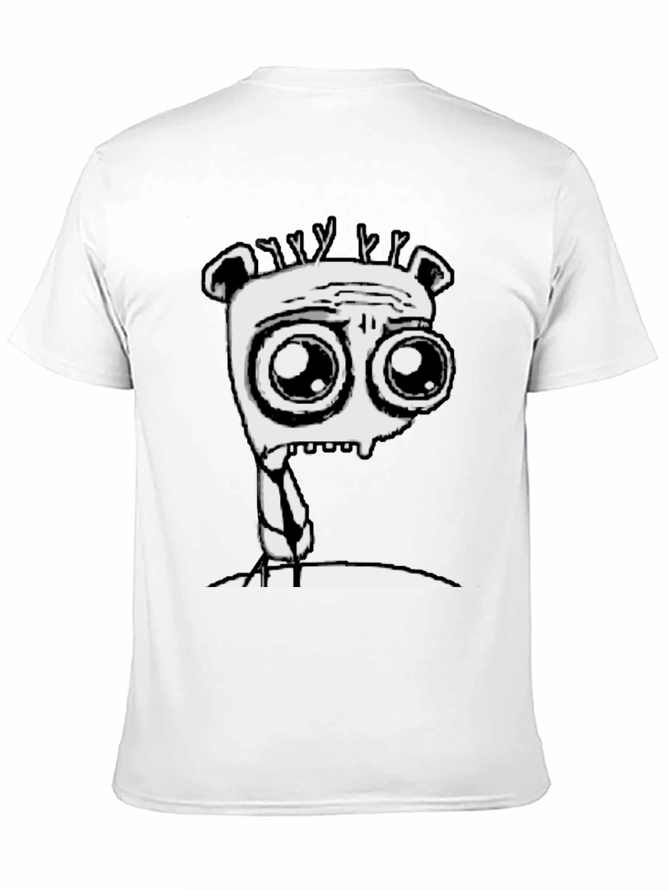 Cartoon Monster Graphic Tee - Black T-Shirt