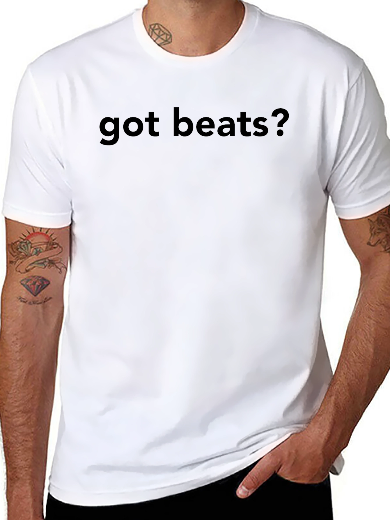 Got Beats? Black Graphic T-Shirt