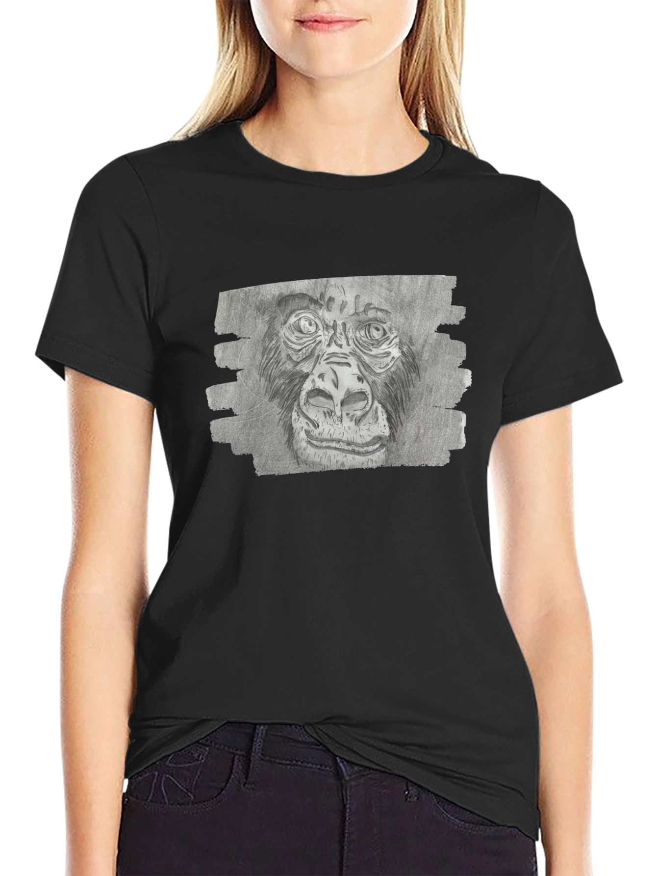 Gorilla Sketch Tee - Artistic Graphic Print T-Shirt