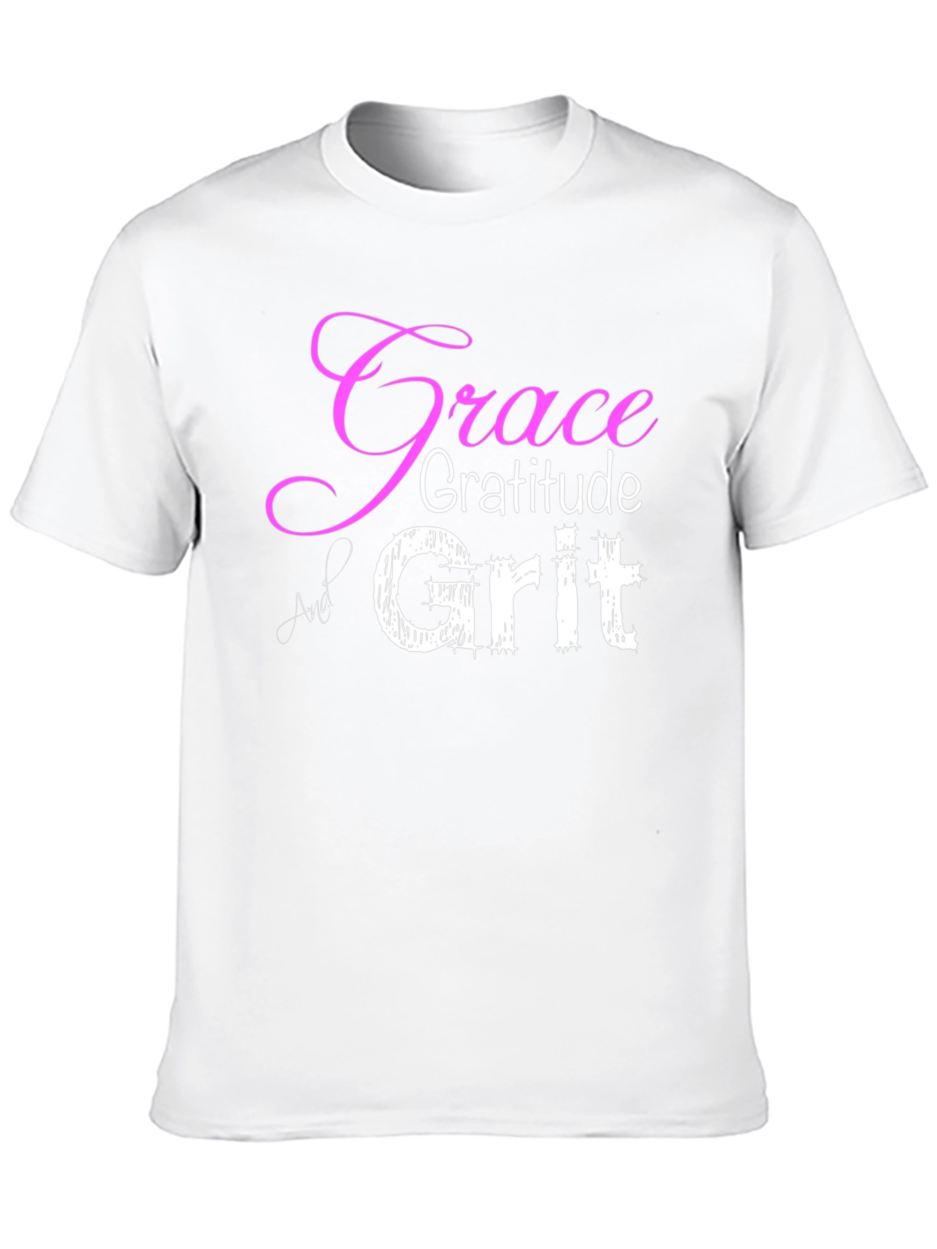 Grace Gratitude Grit T-Shirt - Inspirational Design