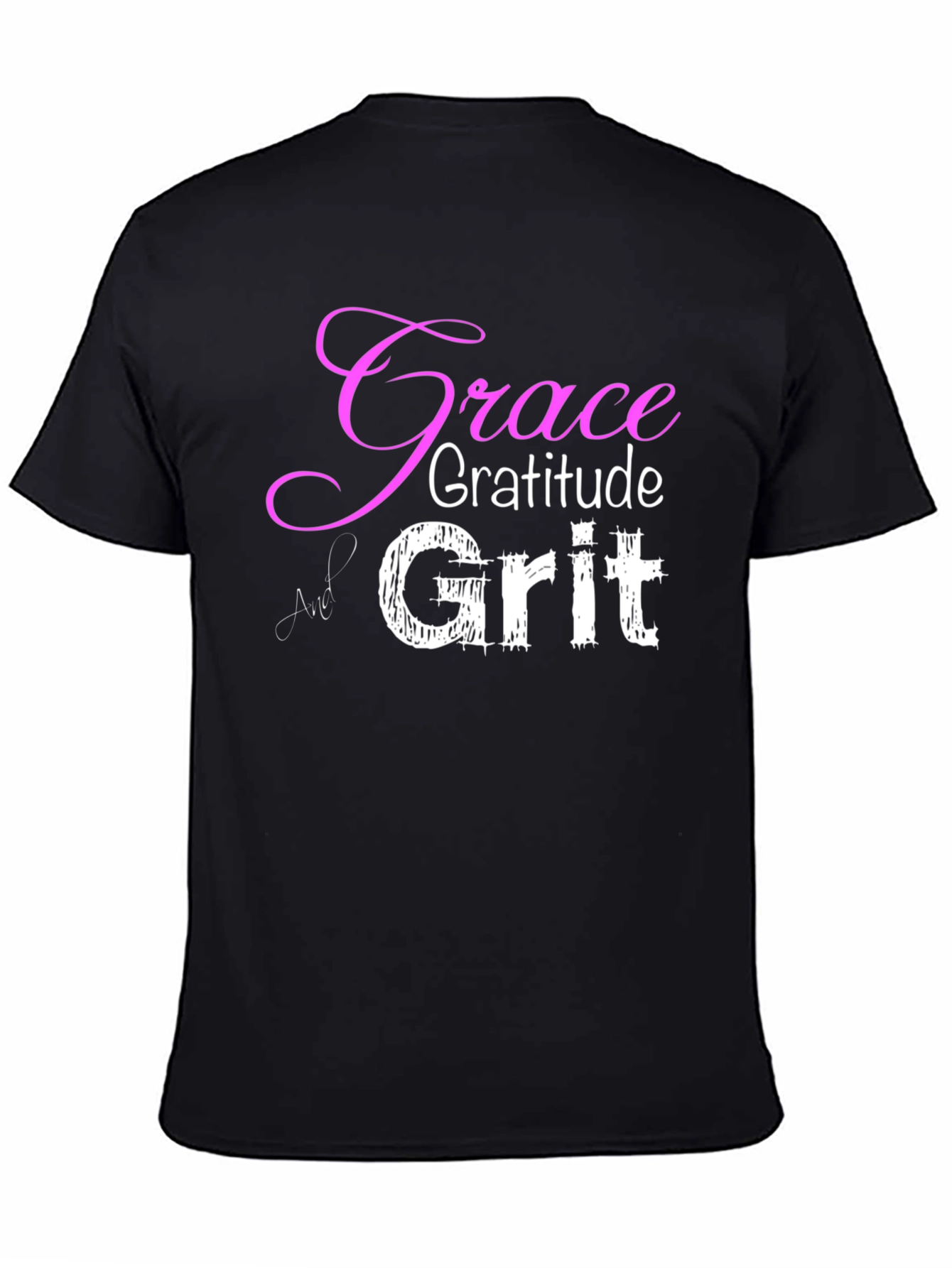 Grace Gratitude Grit T-Shirt - Inspirational Design