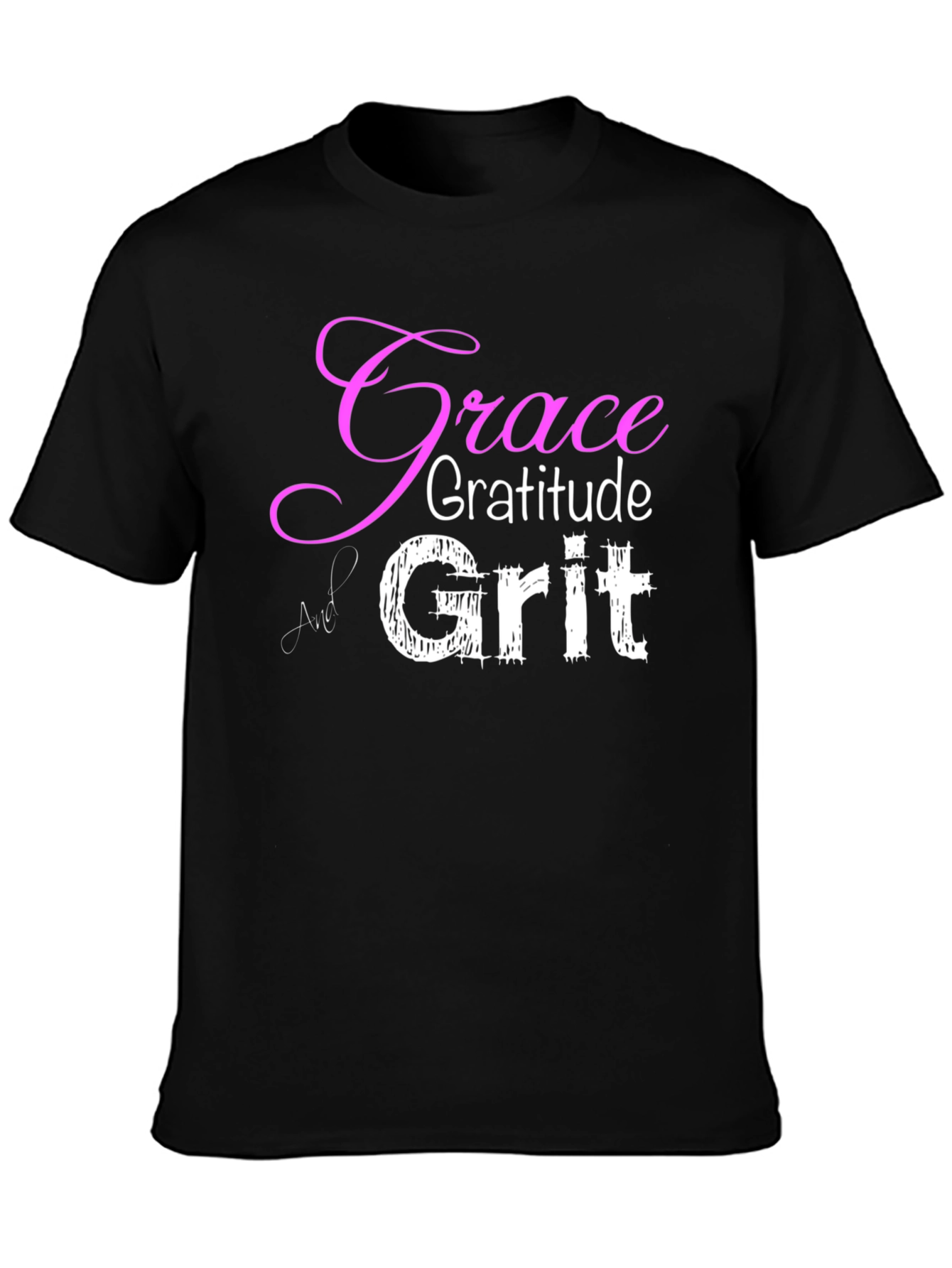 Grace Gratitude Grit T-Shirt - Inspirational Design