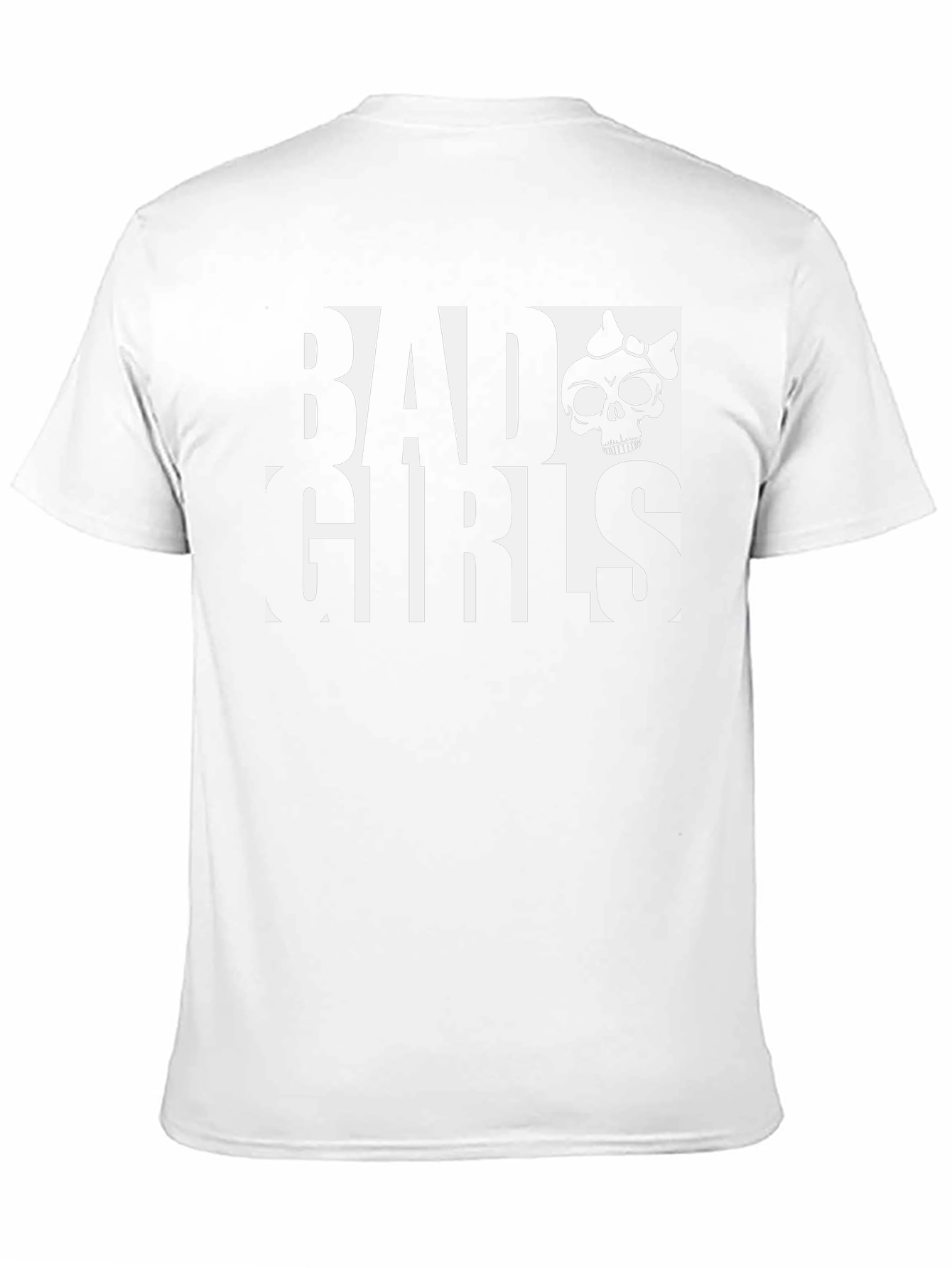 Bad Girls Skull Graphic Tee - Black Cotton T-Shirt