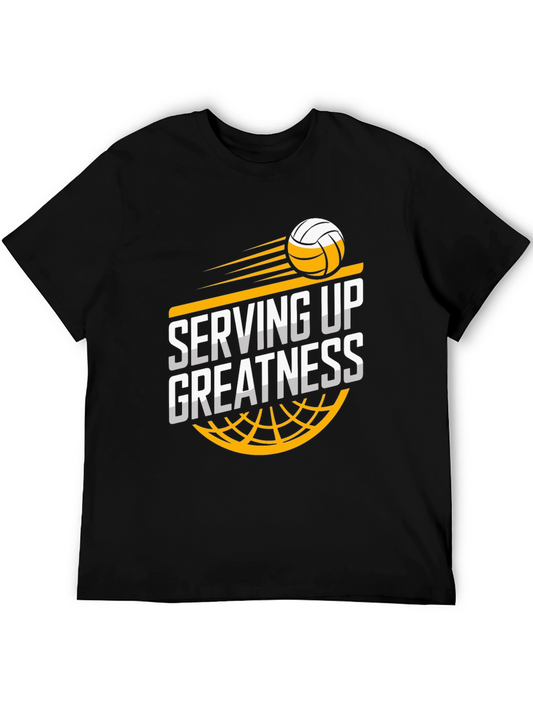 Serving Up Greatness Volleyball Graphic T-Shirt