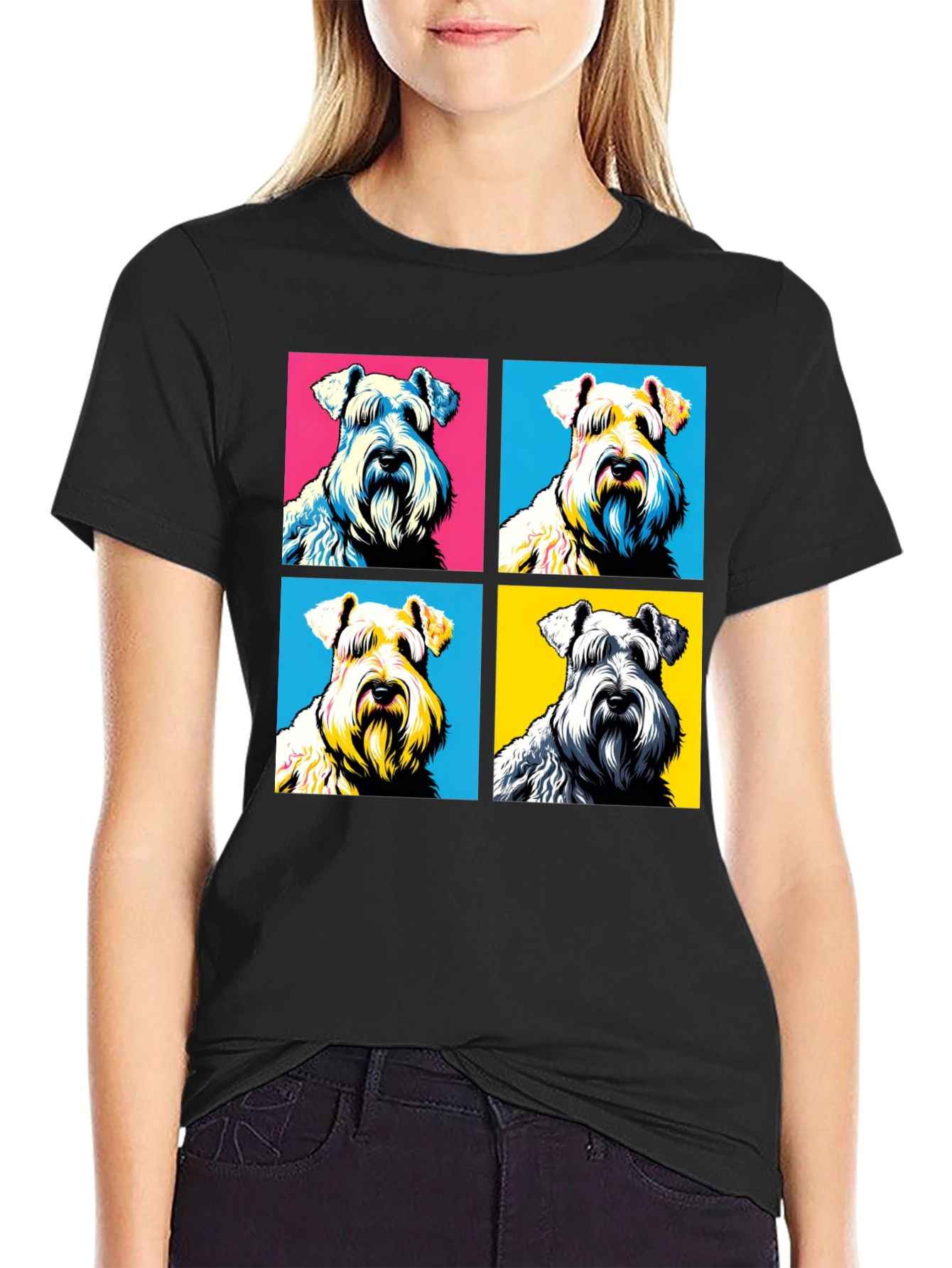 Schnauzer Pop Art T-Shirt - Unique Dog Lover Tee