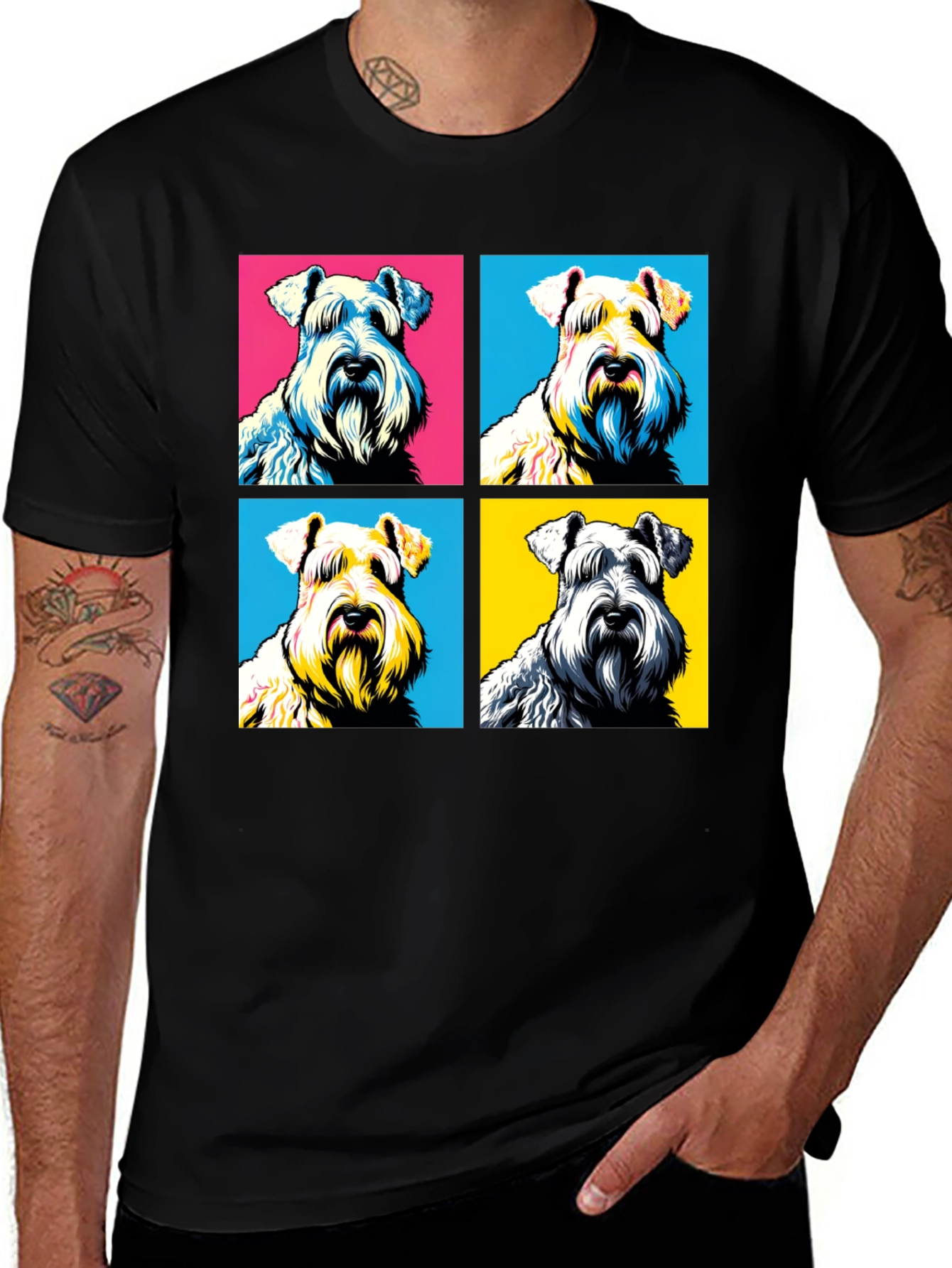 Schnauzer Pop Art T-Shirt - Unique Dog Lover Tee