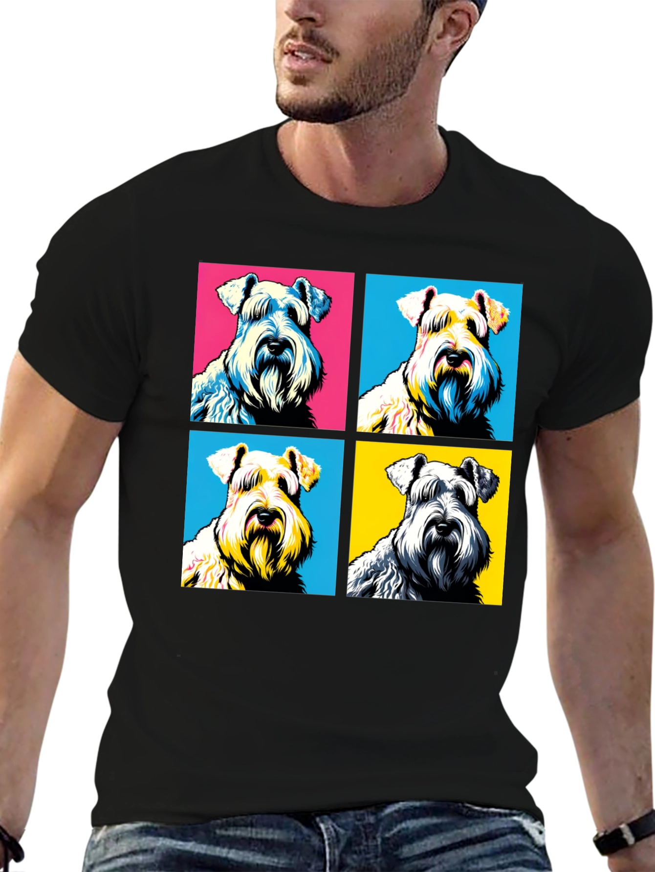 Schnauzer Pop Art T-Shirt - Unique Dog Lover Tee