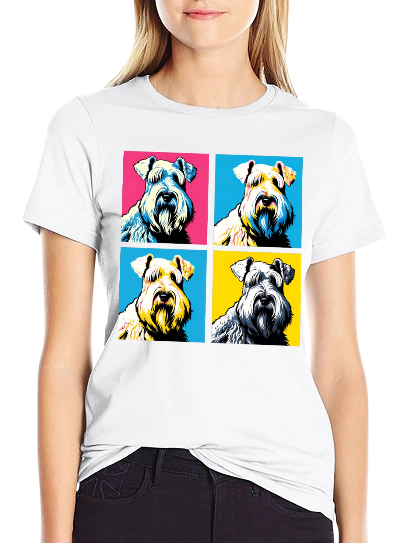 Schnauzer Pop Art T-Shirt - Unique Dog Lover Tee