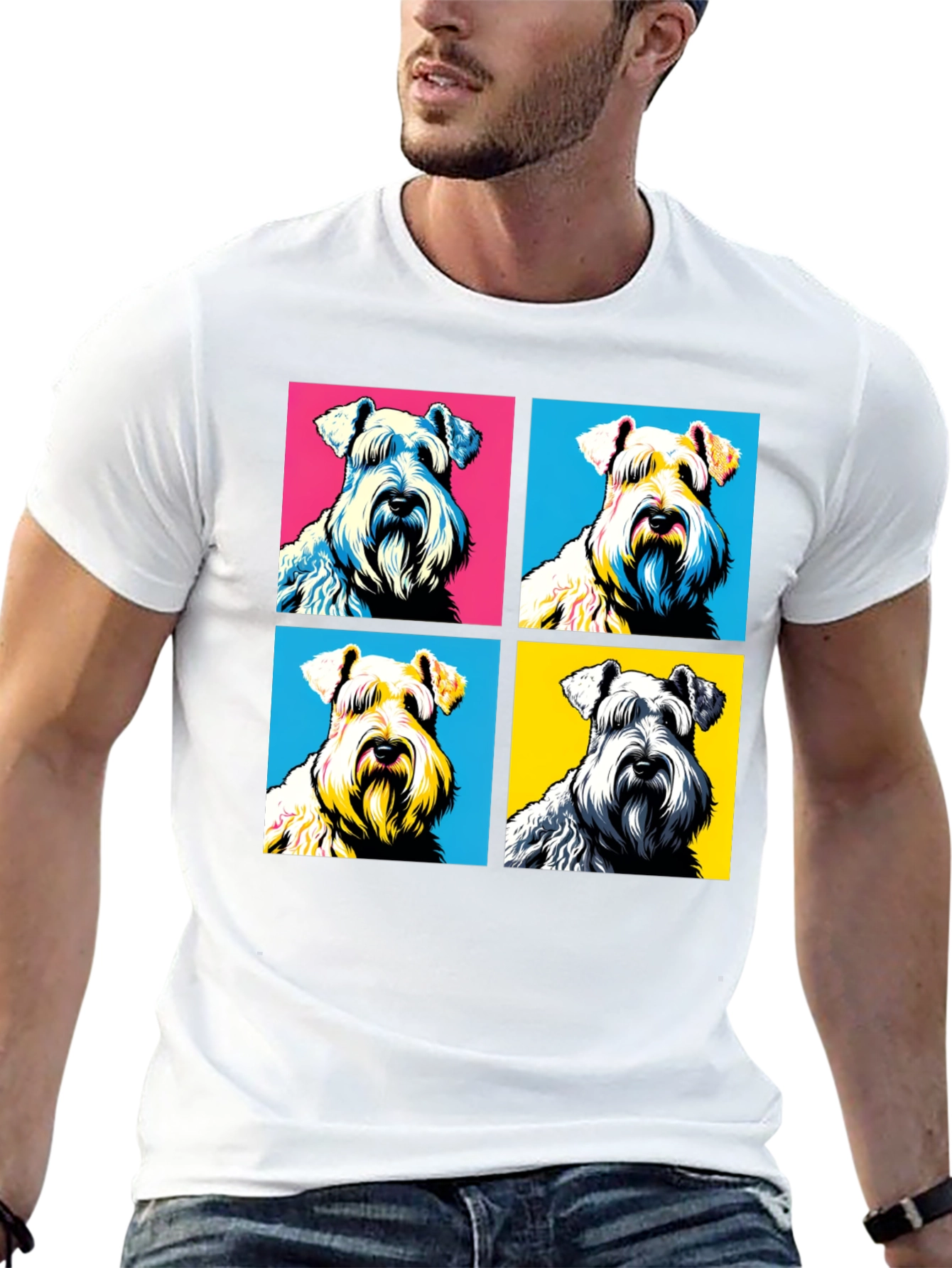 Schnauzer Pop Art T-Shirt - Unique Dog Lover Tee